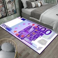 US Dollar Bill Print Large Rug Creative Currency Design Floor Mat for Living Room Entrance Foyer Money Theme Home Decor Fashion 40x60cm purple