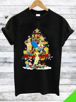 Nauja! Simpsonų Kalėdinis marškinėlis Dovana Juokingas Visų dydžių S-5XL SG234 Unisex Marškinėlis XXXL white
