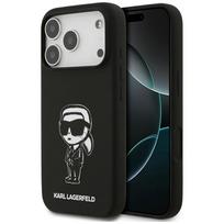 Karl Lagerfeld Silicone Karl Sketch  AND amp; Logo MagSafe Case for iPhone 17 Pro - Black