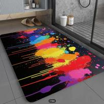 Vibrant Graffiti Style Non-Slip Floor Mat Washable Decorative Area Rug for Bathroom Living Room Laundry Room Floor Protector 40x60cm red