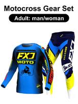 motocross gear set Enduro cross Jersey Pant Kits Racer Gear Set Off-road Mens Kits Women's mountain Downhill Motorcycle MX XL-36 black