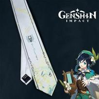 Genshin Impact Bard Windy Necktie Perfect For Cosplayers Available On Multiple E-commerce Platforms Trendy white