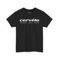 Cervélo Black Cycling T-Shirt and kids tshirt | Minimalist Road Bike Apparel L white