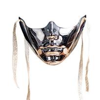 Adult Mechanical Half Face Mask Masquerade Mask Painted Beauty Mask Party Mask Halloween Cosplay Costumes Unisex Gifts black