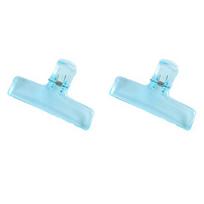 2Pcs Clear Acrylic Binder Clips with Strong Grip Colorful Paper Clips for Office School dangaus mėlyna spalva