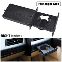 For BMW 5 Series E60 E61 M5 525i 528i 530i 535i 550i 2004-2010 Car Front Center Console Water Cup Drink Holder 51459125622 Black-Right Straight black