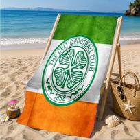 Cel-tic Football Club Crest Printed Microfiber Beach Towel, Soft And Absorbent, Quick-Dry, Ideal for Summer Travel, Beach Essential, Swimming Pool 70cmx140cm(27x55inch)