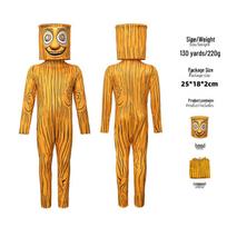 Tung Tung Sahur Amerikos Kalnų ir Jūrų Serijos Cosplay Kostiumas 120 (Children) orange