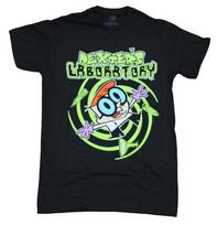 Dexters Laboratory Unisexs TShirt  Spinning Dex Portal Image L green