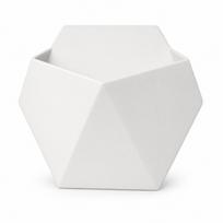 Baltas kabinamas sieninis vazonas, geometrinis gėlių stovas interjerams