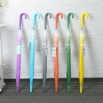 Šviežias ir paprastas skėtis su ilgu kotu, skaidrus spalvotas gradiento tiesus skėtis, matinės plėvelės šokio skėtis, pagamintas pagal užsakymą 55.0inch / Mixed skaidri