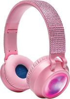 Lexibook - 3D Pink Strass design Bluetooth® and Wired foldable Headphones (HPBT015PK)