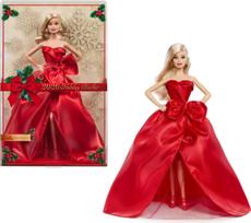 Mattel BARBIE HOLIDAY kolekcinė lėlė raudona suknele (JJX65)