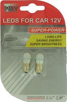 T-Way Automobilio lemputė T4W BA9S, LED, balta, 12 V