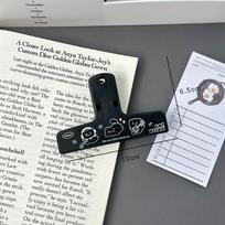 1 Piece Retro Binder Clip Vintage American Style Non-sticky Memo Pad Clip Kawaii Acrylic Scrapbook Snack Seal Clip Cute Student black