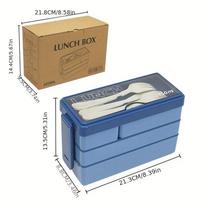 Large Capacity Bento Lunch Box 1450ML Multi-compartment Stackable Leak-Proof Lunch Container for Meal Prep Kitchen Essential 5&1450ml&4 gray