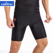 Men's Plus Size Quick-Dry Surfing Suit: Short Sleeve and Shorts Set XXL black