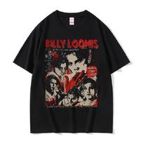 90s Vintage Horror Movie Scream T-shirt Billy Loomis We All Go A Little Mad Billy T Shirts Men Women Fashion Retro Oversized Top S juoda