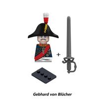 Napoleon Wars French Soldiers Ulanqab Cavalry Marshal General Military Figures Weaponry Assembly Model Building Blocks Kids Toys black