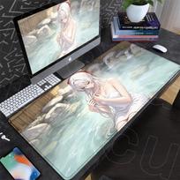 New Popular Wuthering Waves HIYUKI MousePad HD Print Keyboard Mat game Desk Mats Nonslip speed Laptop Pad PC Gaming Accessories 300x800x2mm gray