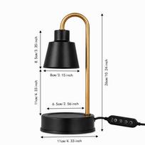 Metal Base Candle Lamp US Plug Desk Lamp Fashionable Candle Warmer Lantern  Bedroom juoda