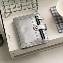 Portable PU Leather Binder Notebook with Photo Window 5-Ring Loose-Leaf Pocket Journal Detachable Planner Book Gift gray