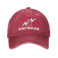 Custom Electrician Baseball Cap Sun Protection Cotton Snapback Caps Women Unisexs Adjustable Engineer Electrical Power Dad Hat Baseball Cap gray