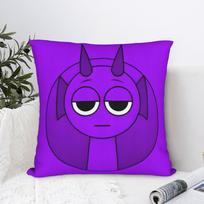 Sprunki Durple Kvadratinė pagalvės užvalkalas Animacinis Anime Žaidimų pagalvės užvalkalas Kūrybiškas užtrauktuku dekoruotas pagalvės užvalkalas namams 45*45cm 30X30CM purple