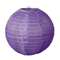 Atsparus vandeniui Kabantis Žibintas Kamuolio Gaubtas Daugiaspalviai Kinų Žibintai Apvalus Žibintas Lauke 25CM violetinė