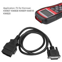 OBDII diagnostinis kabelis, skaitytuvo testavimo adapterio kabelis Konnwei KW807 KW808 KW809 KW818 KW820 black