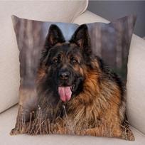 Naminis gyvūnas Vokiečių aviganis Šuo Pagalvės užvalkalai Pagalvėlės užvalkalas Sofai Namų dekoras Pagalvės užvalkalas 16x16Inch black