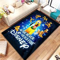Disney Pluto 3D raštas Dideli kilimai namams Svetainei Miegamajam Sofai Prie durų Kilimėlis Apdaila Neslystantis Vaikams Kilimėlis Potdemiel 40cm x 60cm blue