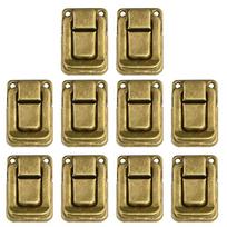 10PCS Antique Lock Metal Hasps Latch Jewelry Box Decorative Padlock Vintage Wooden Box Latch Buckle Cabinet Furniture Hardware
