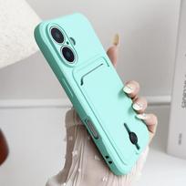Stumiamas kortelių dėklas Laikiklis Piniginė Dėklas iPhone 16 15 14 Plus 11 12 13 Pro Max 16E Atveju Prabangus Minkštas Matinis Silikoninis Atsparus Smūgiams Dangtelis iPhone 11 white