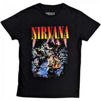 Nirvana Unisex Adult Unplugged Photograph T-Shirt S juoda