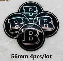 Modifikuotas ratlankio gaubtelis B logotipo Emblema Lipdukas BRABUS GLS W464 G63 CLS W463 G500 G350 W213 W204 W205 W253 W210 W211 W220 gray