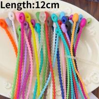 100/10PCS Reusable Silicone Cable Ties Home Office Storage Cord Management Multicolor Wire Straps Cable Tie Organizer Wholesale random color -- 5PCS