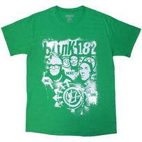 Blink182 Unisex TShirt One More Time Spray Paint (Green) (Large) S blue