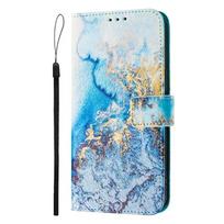 Flip Leather Case for Samsung Galaxy A55 Wallet Cover for Samsung A55 A35 A25 A15 5G A05S Phone Cases Cartoon Painted Pattern for Samsung A05 blue