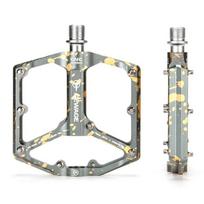 Gewage Aluminum Platform Bicycle Pedals 3 Sealed Bearings Gray
