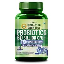 Vlado’s Himalayan Organic Probiotics 60 Billion CFU + 170Mg Prebiotics + 24 Strains Supplement - 10 Veg Capsules