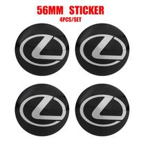 4Pcs 56MM Car Aluminum Metal Wheel Hub Center Cap Sticker Logo Decor For Lexus CT200h NX300h RX300 RX330 EX300h F Sport IS RX NX RG3 black