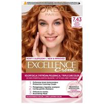 Loreal excellence creme plaukų dažai -7.43 vario-auksinis šviesus 192ml