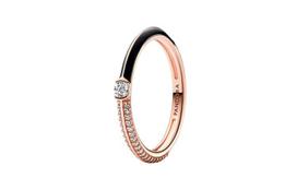 Pandora ME Vario sidabro lydinio žiedai moteriški 182528C01 Rose Gold|58 rožinio aukso spalvos