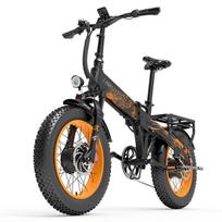 Electric Bicycle Lankeleisi X2000 Max 20  1000Wx2 Motor All Terrain Adult Electric Bike 48V 20AH Hydraulic Brake Shimano 7 Speed oranžinė