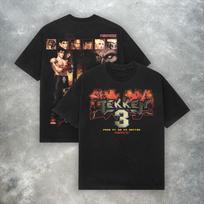 Vintage Tekken 3 PS2 T-shirt Y2K Arcade Fighting Game Shirt Men Women Oversized Y2k Short Sleeve Streetwear Harajuku Male Clothing M white