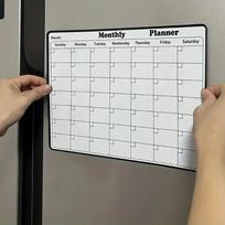 Magnetic Monthly Planner Whiteboard Erasable Calendar Sticker for Refrigerator Home Office Organization white