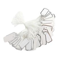 Jewellery Labeling Price Tag Set Paper Blank Display Marking Tags with String for Earrings Necklaces sidabras