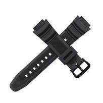 Resin Silicone Strap for Casio Watch Band SGW-300 SGW-300H/400/500 AE1200 AE1100 MRW-200 W218H Waterproof Rubber Sport Watchband 18MM black