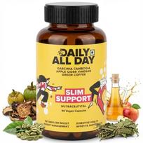 Daily All Day Slim Support Apple Cider Vinegar Capsules with Garcinia Cambogia, Green Tea & Green Coffee Ayurvedic Weight Management for Men & W